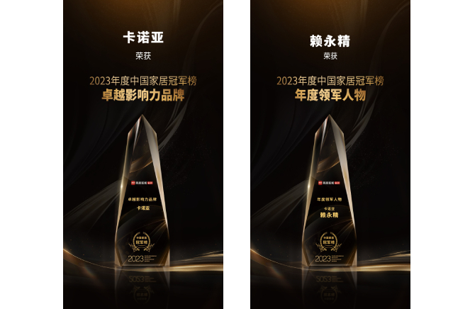 卡諾亞喜獲“卓越影響力品牌”、“年度領(lǐng)軍人物”重磅榮譽(yù)